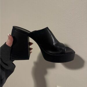 Abound Black Women's Chunky Heel Mules